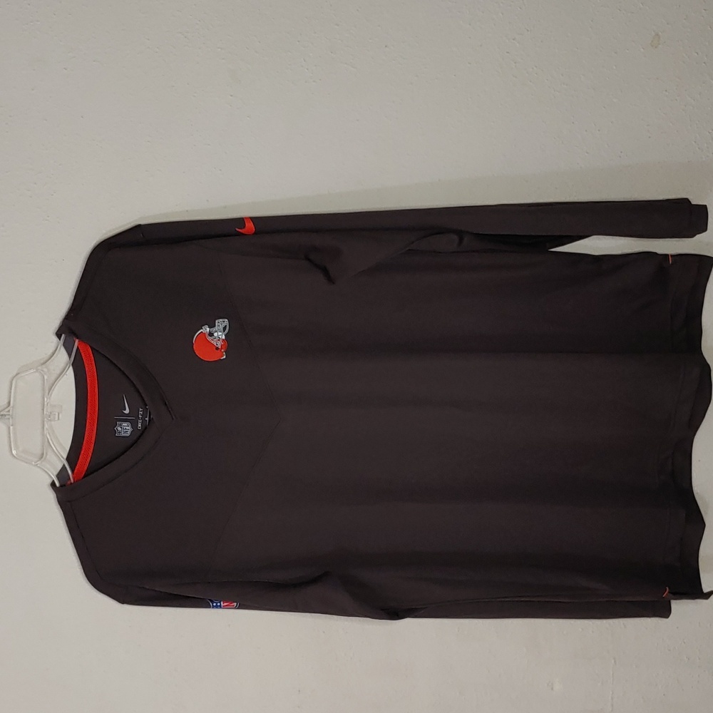 NFL Nike Men's Size Large Dri-Fit Cleveland Browns Long Sleeve Tee